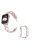 For Apple Watch Ultra 49mm Stainless Steel Watch Band Rhinestone Decor X-shaped Strap Replacement with Hollow Starlight Color PC Watch Case - Rose Pink