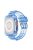 For Apple Watch Ultra 49mm Two Row Holes TPU Smart Watch Band Replacement Wrist Strap Integrated with Watch Case - Transparent Blue