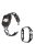 For Apple Watch Ultra 49mm X-shaped Rhinestone Decor Watch Band Stainless Steel Bracelet Strap Wristband Replacement with Black PC Watch Cover Frame - Black