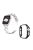 For Apple Watch Ultra 49mm X-shaped Rhinestone Decor Watch Band Stainless Steel Bracelet Strap Wristband Replacement with Black PC Watch Cover Frame - Silver