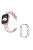 For Apple Watch Ultra 49mm X-shaped Stainless Steel Watch Band Rhinestone Decor Replacement Strap with Silver PC Watch Cover Frame - Rose Pink