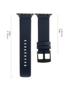 For Apple Watch Watch 10 46mm / Ultra 2 / Ultra 49mm / 9 8 7 45mm / SE (2023) SE (2022) SE 6 5 4 44mm / 3 2 1 42mm Genuine Cow Leather Watch Band - Black