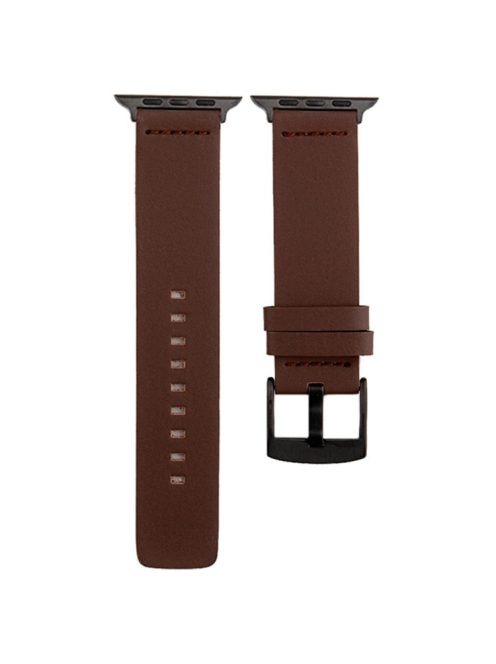 For Apple Watch Watch 10 46mm / Ultra 2 / Ultra 49mm / 9 8 7 45mm / SE (2023) SE (2022) SE 6 5 4 44mm / 3 2 1 42mm Genuine Cow Leather Watch Band - Brown