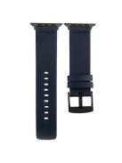 For Apple Watch Watch 10 46mm / Ultra 2 / Ultra 49mm / 9 8 7 45mm / SE (2023) SE (2022) SE 6 5 4 44mm / 3 2 1 42mm Genuine Cow Leather Watch Band - Navy Blue