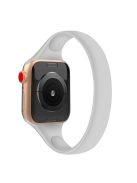 For For Apple Watch Series 10 42mm / 9 8 7 41mm / SE (2023) SE (2022) SE 6 5 4 40mm / 3 21 38mm Bracelet Silicone Band, Size: M - Light Grey