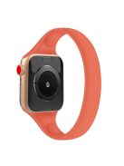 For For Apple Watch Series 10 42mm / 9 8 7 41mm / SE (2023) SE (2022) SE 6 5 4 40mm / 3 21 38mm Bracelet Silicone Band, Size: M - Orange