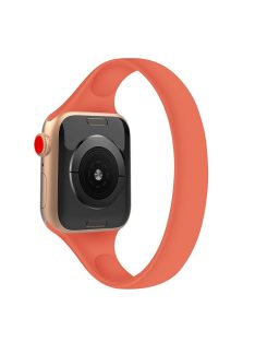   For For Apple Watch Series 10 42mm / 9 8 7 41mm / SE (2023) SE (2022) SE 6 5 4 40mm / 3 21 38mm Bracelet Silicone Band, Size: M - Orange