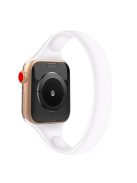 For For Apple Watch Series 10 42mm / 9 8 7 41mm / SE (2023) SE (2022) SE 6 5 4 40mm / 3 21 38mm Bracelet Silicone Band, Size: M - White