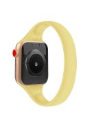 For For Apple Watch Series 10 42mm / 9 8 7 41mm / SE (2023) SE (2022) SE 6 5 4 40mm / 3 21 38mm Silicone Band Strap, Size: L - Yellow