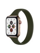 For For Apple Watch Series 10 42mm / 9 8 7 41mm / SE (2023) SE (2022) SE 6 5 4 40mm / 3 21 38mm Silicone Band Strap, Size: XS - Blackish Green