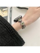 Four Leaf Clover Strap for Apple Watch Series 10 42mm / 9 8 7 41mm / SE (2023) SE (2022) SE 6 5 4 40mm / 3 2 1 38mm Zinc Alloy Band - Black