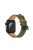 Fresh Contrast Color Genuine Leather Watch Strap for Apple Watch Series 10 42mm / 9 8 7 41mm / SE (2023) SE (2022) SE 6 5 4 40mm / 3 2 1 38mm - Green / Brown Line