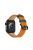 Fresh Contrast Color Genuine Leather Watch Strap for Apple Watch Series 10 42mm / 9 8 7 41mm / SE (2023) SE (2022) SE 6 5 4 40mm / 3 2 1 38mm - Orange