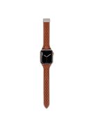 Genuine Cow Leather Band for Apple Watch 10 46mm / Ultra 2 / Ultra 49mm / 9 8 7 45mm / SE (2023) SE (2022) SE 6 5 4 44mm / 3 2 1 42mm Strap - Brown