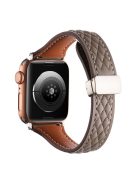 Genuine Cow Leather Band for Apple Watch 10 46mm / Ultra 2 / Ultra 49mm / 9 8 7 45mm / SE (2023) SE (2022) SE 6 5 4 44mm / 3 2 1 42mm Strap - Coffee