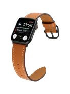 Genuine Cow Leather Strap for Apple Watch Series 10 42mm  /  Series 9 8 7 41mm  /  SE (2023) SE (2022) SE 6 5 4 40mm  /  3 2 1 38mm Band - Brown