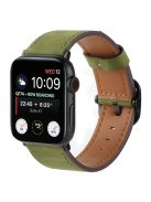 Genuine Cow Leather Strap for Apple Watch Series 10 42mm  /  Series 9 8 7 41mm  /  SE (2023) SE (2022) SE 6 5 4 40mm  /  3 2 1 38mm Band - Green