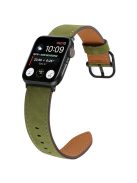 Genuine Cow Leather Strap for Apple Watch Series 10 42mm  /  Series 9 8 7 41mm  /  SE (2023) SE (2022) SE 6 5 4 40mm  /  3 2 1 38mm Band - Green