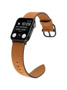 Genuine Cow Leather Strap for Apple Watch Series 10 42mm  /  Series 9 8 7 41mm  /  SE (2023) SE (2022) SE 6 5 4 40mm  /  3 2 1 38mm Band - Matte Dark Brown