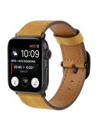 Genuine Cow Leather Strap for Apple Watch Series 10 42mm  /  Series 9 8 7 41mm  /  SE (2023) SE (2022) SE 6 5 4 40mm  /  3 2 1 38mm Band - Matte Light Brown