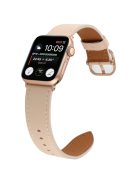 Genuine Cow Leather Strap for Apple Watch Series 10 42mm  /  Series 9 8 7 41mm  /  SE (2023) SE (2022) SE 6 5 4 40mm  /  3 2 1 38mm Band - Pink