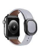 Genuine Cow Leather Strap for Apple Watch Series 10 42mm / 9 8 7 41mm / SE (2023) SE (2022) SE 6 5 4 40mm / 3 2 1 38mm Magnetic Buckle Wrist Band - Light Grey