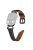 Genuine Cowhide Leather Band for Apple Watch Series 10 42mm / 9 8 7 41mm / SE (2023) SE (2022) SE 6 5 4 40mm / 3 2 1 38mm Rhinestone Decor Watch Strap with Black Buckle - Black