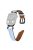 Genuine Cowhide Leather Band for Apple Watch Series 10 42mm / 9 8 7 41mm / SE (2023) SE (2022) SE 6 5 4 40mm / 3 2 1 38mm Rhinestone Decor Watch Strap with Black Buckle - Blue