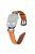 Genuine Cowhide Leather Band for Apple Watch Series 10 42mm / 9 8 7 41mm / SE (2023) SE (2022) SE 6 5 4 40mm / 3 2 1 38mm Rhinestone Decor Watch Strap with Black Buckle - Orange