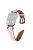 Genuine Cowhide Leather Band for Apple Watch Series 10 42mm / 9 8 7 41mm / SE (2023) SE (2022) SE 6 5 4 40mm / 3 2 1 38mm Rhinestone Decor Watch Strap with Black Buckle - Pink