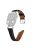 Genuine Cowhide Leather Watch Band for Apple Watch Series 10 42mm / 9 8 7 41mm / SE (2023) SE (2022) SE 6 5 4 40mm / 3 2 1 38mm  Rhinestone Decor Strap Bracelet Strap with Silver Buckle - Black