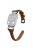 Genuine Cowhide Leather Watch Band for Apple Watch Series 10 42mm / 9 8 7 41mm / SE (2023) SE (2022) SE 6 5 4 40mm / 3 2 1 38mm Rhinestone Decor Strap with Black Buckle - Brown