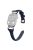 Genuine Cowhide Leather Watch Band for Apple Watch Series 10 42mm / 9 8 7 41mm / SE (2023) SE (2022) SE 6 5 4 40mm / 3 2 1 38mm Rhinestone Decor Strap with Black Buckle - Ink Blue