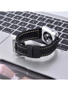 Genuine Leather Matte Wrist Strap for Apple Watch Series 10 46mm / Ultra 2 Ultra 49mm / 9 8 7 45mm / SE (2023) SE (2022) SE 6 5 4 44mm / 3 2 1 42mm - Black