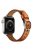 Genuine Leather Metal Buckle Watch Band Strap for Apple Watch Ultra 49mm / Ultra 2 49mm / Series 9 45mm / SE (2023) 44mm / Series 8 45mm / 7 45mm / Watch Series 6 / 5 / 4 / SE 44mm / SE (2022) 44mm /  Series 3 / 2 / 1 42mm - Brown / Silver Buckle