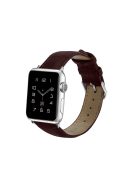 Genuine Leather Metal Buckle Wristwatch Band for Apple Watch Series 10 42mm / 9 8 7 41mm / SE (2023) SE (2022) SE 6 5 4 40mm / 3 2 1 38mm - Brown