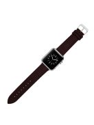 Genuine Leather Metal Buckle Wristwatch Band for Apple Watch Series 10 42mm / 9 8 7 41mm / SE (2023) SE (2022) SE 6 5 4 40mm / 3 2 1 38mm - Brown