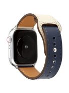 Genuine Leather Rivet Buckle Smart Watch Band for Apple Watch Series 10 42mm / 9 8 7 41mm / SE (2023) SE (2022) SE 6 5 4 40mm / 3 2 1 38mm - Grey