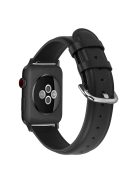 Genuine Leather Smart Watch Band for Apple Watch Series 10 42mm / 9 8 7 41mm / SE (2023) SE (2022) SE 6 5 4 40mm / 3 2 1 38mm - Black