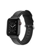 Genuine Leather Smart Watch Band for Apple Watch Series 10 42mm / 9 8 7 41mm / SE (2023) SE (2022) SE 6 5 4 40mm / 3 2 1 38mm - Black