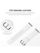 Genuine Leather Smart Watch Band for Apple Watch Series 10 42mm / 9 8 7 41mm / SE (2023) SE (2022) SE 6 5 4 40mm / 3 2 1 38mm - White