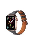 Genuine Leather Smart Watch Band Strap for Apple Watch Series 10 42mm / 9 8 7 41mm / SE (2023) SE (2022) SE 6 5 4 40mm / 3 2 1 38mm - Black