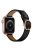 Genuine Leather Smart Watch Strap Metal Buckle Wristband for Apple Watch Series 10 42mm / 9 8 7 41mm / 6 5 4 SE SE (2022) SE (2023) 40mm / 3 2 1 38mm - Black / Rose SE(2022) Gold Buckle