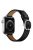 Genuine Leather Smart Watch Strap Metal Buckle Wristband for Apple Watch Series 10 42mm / 9 8 7 41mm / 6 5 4 SE SE (2022) SE (2023) 40mm / 3 2 1 38mm - Black / Silver Buckle