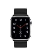 Genuine Leather Watch Band for Apple Watch Series 10 42mm / 9 8 7 41mm / SE (2023) SE (2022) SE 6 5 4 40mm / 3 2 1 38mm - Black