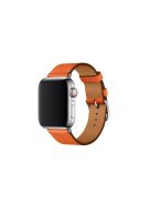 Genuine Leather Watch Band for Apple Watch Series 10 42mm / 9 8 7 41mm / SE (2023) SE (2022) SE 6 5 4 40mm / 3 2 1 38mm - Orange