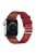 Genuine Leather Watch Band for Apple Watch Series 10 42mm / 9 8 7 41mm / SE (2023) SE (2022) SE 6 5 4 40mm / 3 2 1 38mm - Red