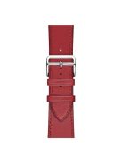 Genuine Leather Watch Band for Apple Watch Series 10 42mm / 9 8 7 41mm / SE (2023) SE (2022) SE 6 5 4 40mm / 3 2 1 38mm - Red