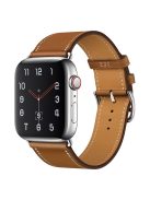 Genuine Leather Watch Band for Apple Watch Series 10 46mm / Ultra 2 Ultra 49mm / 9 8 7 45mm / SE (2023) SE (2022) SE 6 5 4 44mm / 3 2 1 42mm - Brown