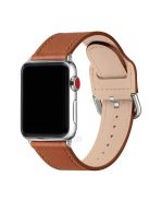 Genuine Leather Watch Band Replacement for Apple Watch Series 10 42mm / 9 8 7 41mm / 6 5 4 SE SE (2022) SE (2023) 40mm / 3 2 1 38mm - Brown